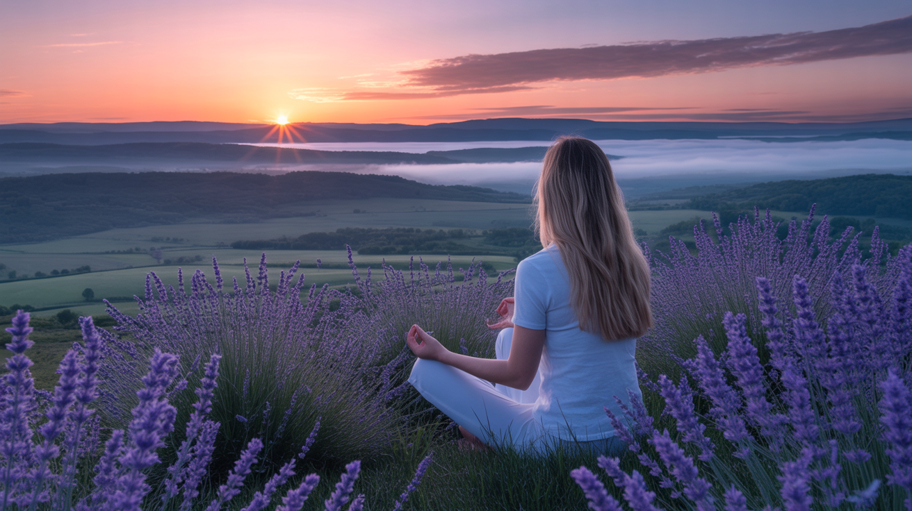 Meditação ao amanhecer conectando corpo e consciência
